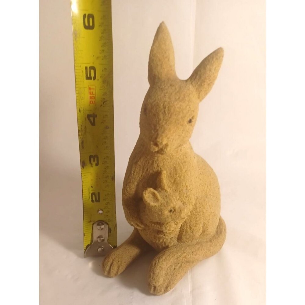 Rare Vintage Kangaroo & Joey Sandstone Figurine Sculpture Handmade in Australia - Picture 3 of 9